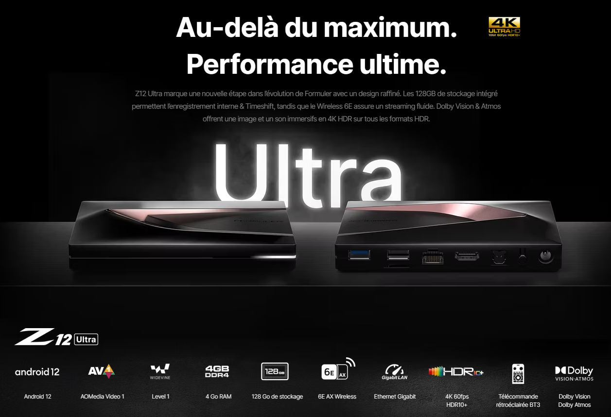 FORMULER Z12 ULTRA — Performance
