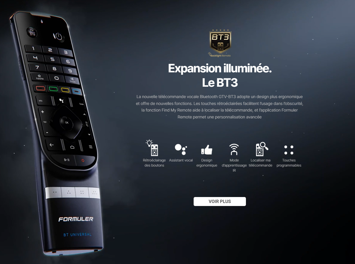 Télécommande rétroéclairée BT3