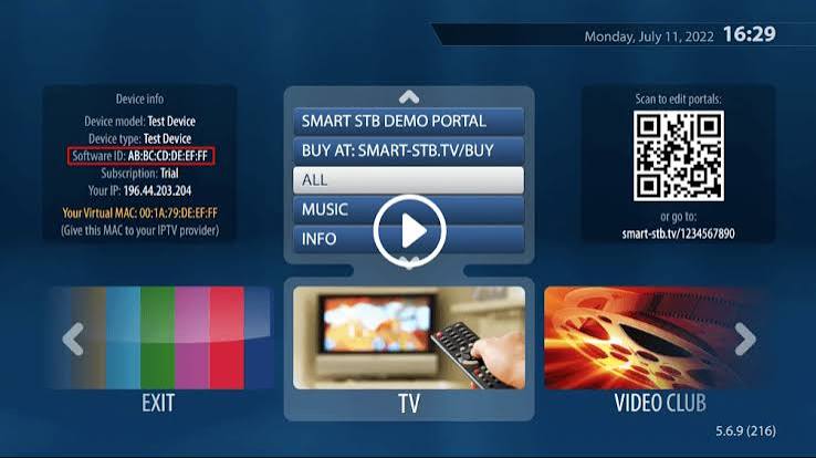 Interface du portail